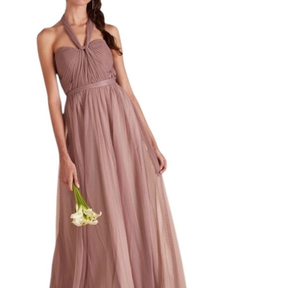 NWT Birdy Grey Womens S Christina Convertible Bridesmaid Maxi Dress Sandy Mauve - Picture 4 of 16